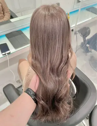 ロング カラー 💖韓国×王道 ハイトーン💖のヘアスタイル