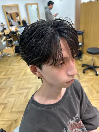 メンズ メンズカット/ フェザーパーマ/げんのヘアスタイル