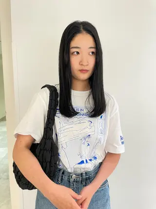 ロング カラー iet.所属・ウルフ/ボブ/耳ツボ ジュエリー◎ricoのヘアスタイル