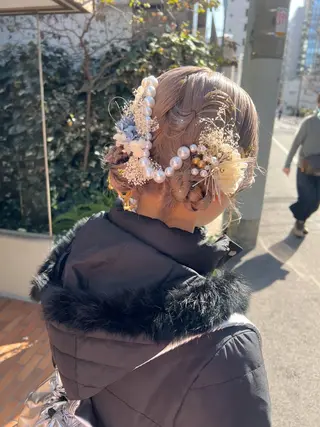 ショート ヘアアレンジ le'a所属・谷町/Le'a /竹原しおなのヘアスタイル