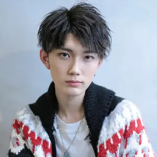 ショート パーマ ヘアアレンジ メンズ 飯塚 想のヘアスタイル