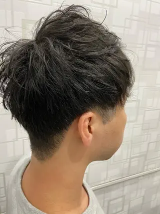 ショート メンズ カットパーマ✂️ 小坂田玲亜のヘアスタイル