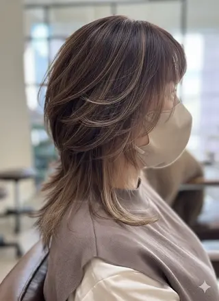 セミロング RUMI CLAIR(リノカヒリ美容室内)所属・すがわら るみ　橋本のヘアスタイル