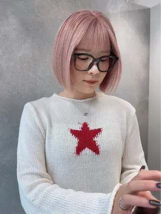 カラー TATSUブリーチ/ ミルクティーベージュのヘアスタイル