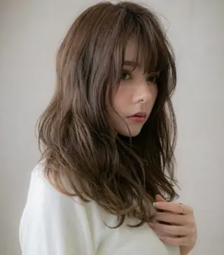 ロング パーマ 艶髪カラー🤍ྀི 強矢　美紗希🩷ྀིのヘアスタイル