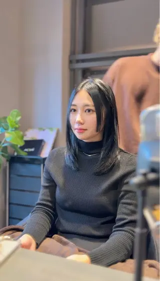 ミディアム カラー KURO/韓国ヘア /レイヤーカットのヘアスタイル