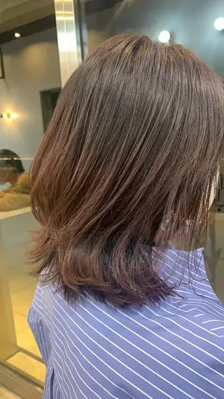 ミディアム カラー 韓国レイヤー✨ yasuko銀座のヘアスタイル