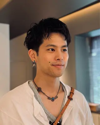 ショート パーマ メンズ スパイキーショート 大人パーマ 丸山のヘアスタイル