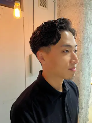 ショート パーマ メンズ 杉本 直樹のヘアスタイル