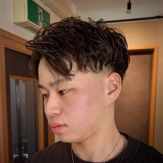 ショート パーマ メンズ GLADMAN'S CUT CLUB 立川所属・立川メンズカット/ メンズパーマ💈三上のヘアスタイル