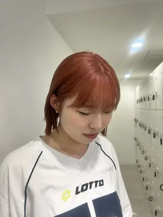 ショート カラー 愛結 暖色カラー🎀🩰のヘアスタイル
