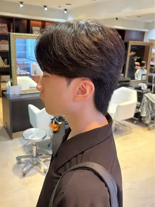 ショート パーマ メンズ カルマパーマ韓国ヘア shiryuのヘアスタイル