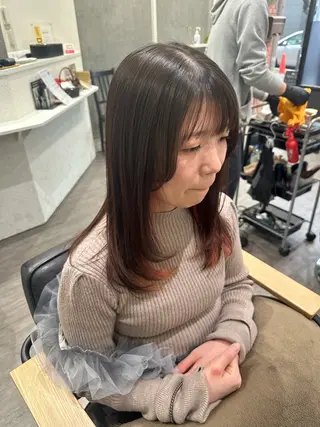 ミディアム 艶髪レイヤー上田 紗也🇰🇷💗のヘアスタイル