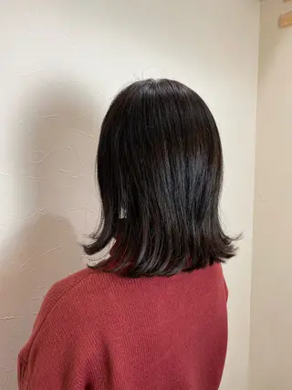 ミディアム 縮毛矯正&髪質改善/ きょうの🐺のヘアスタイル