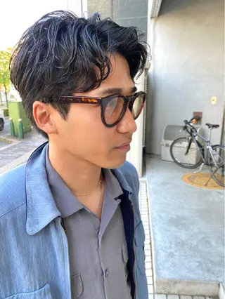 パーマ メンズ 藤野 けいごのヘアスタイル