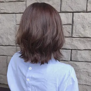 ミディアム カラー 店長/mao/ 前髪/顔周りカットのヘアスタイル
