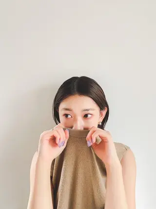 ミディアム カラー パーマ CEINE+ officialのヘアスタイル