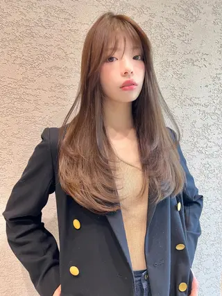 ロング カラー 透明感カラー🤎 中川智帆のヘアスタイル