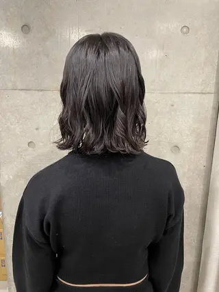 セミロング カラー パーマ 表参道/髪質改善・ 透明感 colorのヘアスタイル