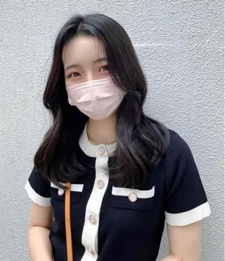 セミロング 【艶ヘア】 どうまえのヘアスタイル