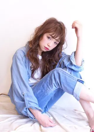 ロング カラー ACT仙川所属・みうら ミウラのヘアスタイル