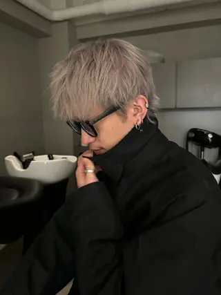 ショート カラー メンズ ハイトーン/ ボブ 中村麟のヘアスタイル