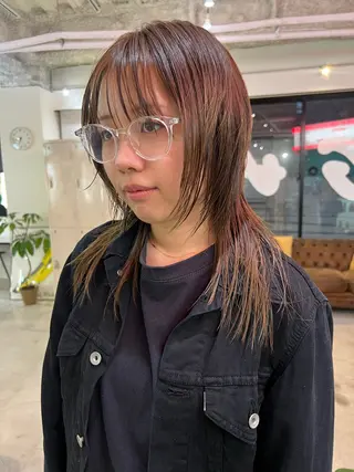 ミディアム 💥ウルフカット デザインあんな💥のヘアスタイル