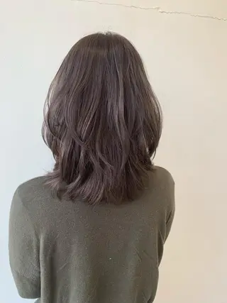 ミディアム カラー 木村 友香のヘアスタイル