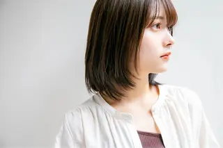 ミディアム カラー レイヤーと顔まわり 大好き❣️関口拓馬のヘアスタイル