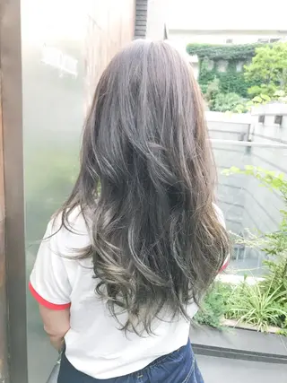 ロング カラー 💘トレンドスタイル 💘透明感ヘアのヘアスタイル