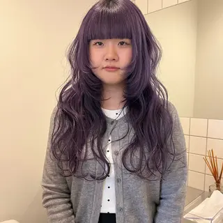 ロング 舟橋耀/ブリーチカラ ー/レイヤーカットのヘアスタイル