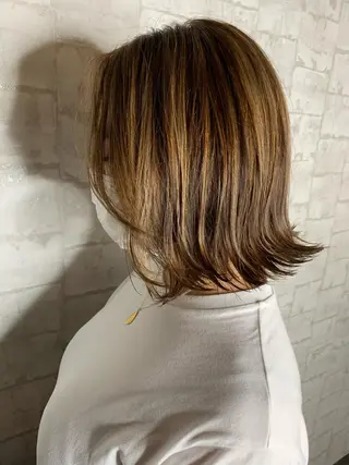 ミディアム カラー 船津武俊 フナツタケトシのヘアスタイル