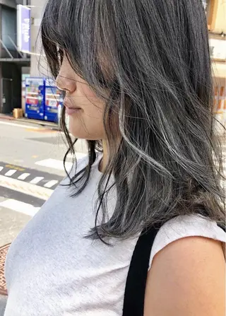 ミディアム カラー メンズパーマ メンズ特化ryoのヘアスタイル