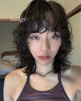 パーマ ボブ.顔周りカット カット/ユキカのヘアスタイル