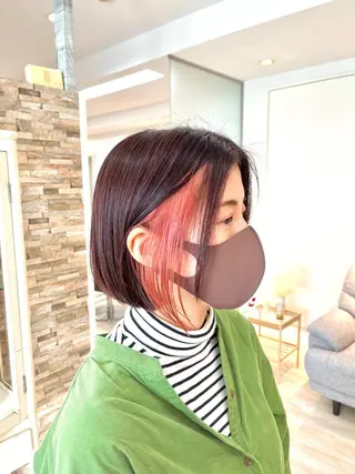 ショート カラー くさかみさき🌼暖色 /耳つぼ/オタク🌼のヘアスタイル