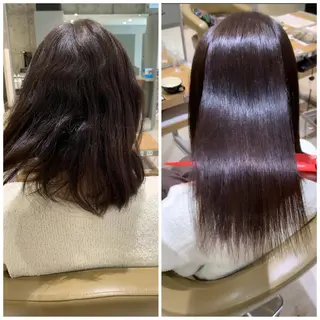 ミディアム 美髪ストレート AOYAGIのヘアスタイル