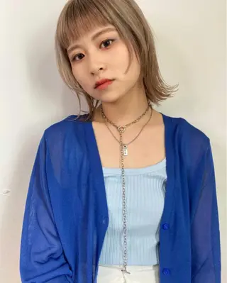 ミディアム カラー 🧡色落ちまで2度綺 麗なカラー🧡ヨシキのヘアスタイル