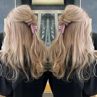 ロング カラー ~tie.hair salon所属・Ryoka🌼倉敷/ ハイトーン/レイヤーのヘアスタイル
