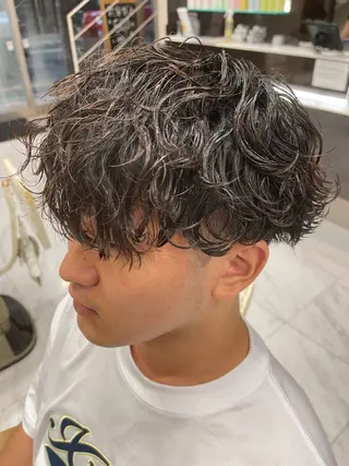 ショート パーマ メンズ ❄️メンズカット 落合諒❄️のヘアスタイル