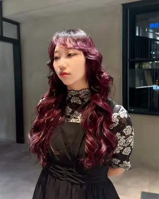 ロング カラー 小田 晃瑛のヘアスタイル