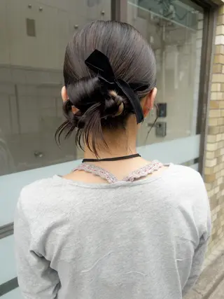 セミロング ヘアアレンジ ☕️結【suii.】 ボブ/ヘアセット☕️のヘアスタイル