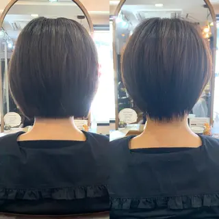 ショート カラー 縮毛矯正/ショート/ レイヤー/畑中正敏のヘアスタイル