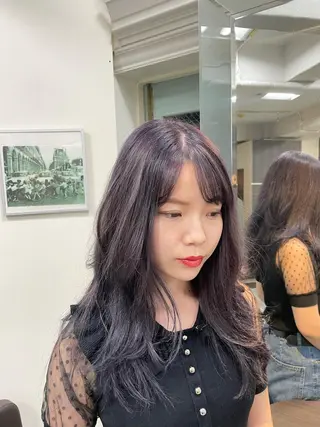 ミディアム カラー ケアパーマ/ケアブリ ーチdaisukeのヘアスタイル