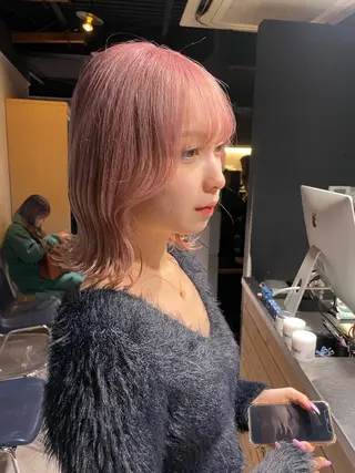 ミディアム カラー 🦋ハイトーンボブ ショート🦋トシキのヘアスタイル