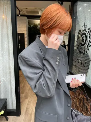 ショート カラー レイヤー/顔周り /AKARIのヘアスタイル