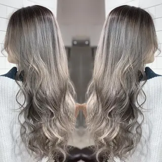 ロング カラー パーマ ヘアアレンジ メンズ キッズ ネイル マツエク・マツパ 髪質改善×ハイトーン 中田啄也のヘアスタイル