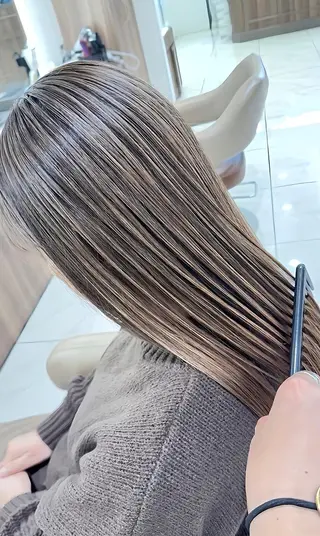 セミロング カラー ＡＳＨ大宮/ブリーチ 髪質改善/カラーのヘアスタイル