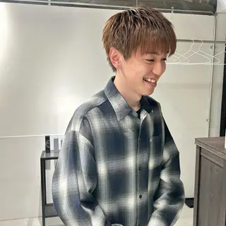 ショート カラー メンズ fifth 原宿　【フィフス】所属・fifth/メンズ パーマ/川﨑泰就のヘアスタイル