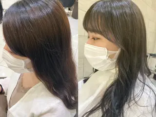 ロング カラー パーマ ヘアアレンジ マツエク・マツパ 💎耳ツボジュエリー ×銀座美容室💎のヘアスタイル