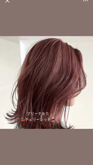 セミロング カラー 🥣ケアブリーチカ ラーTakato🥛のヘアスタイル